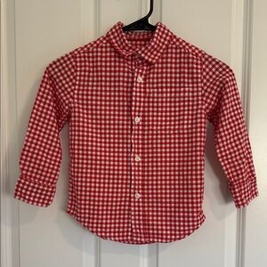 Cat & Jack Red Checkered Kids Shirt